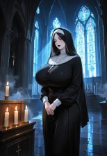 LewdCreationAI - Unohana Retsu Goth Nun | BLEACH REQUEST [66] part 2