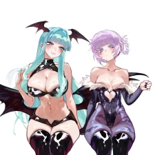 zephypotato - Morrigan X Nazuna  #よふかしのうた