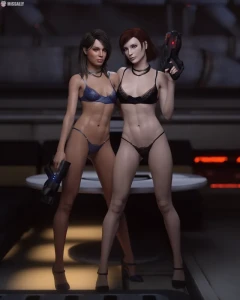 MissAlly - Ashley Williams and Shepard Commander, Mass Effect part 3