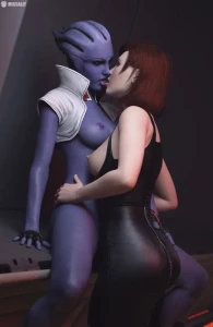 MissAlly - Aria T'Loak and Shepard Commander, Mass Effect