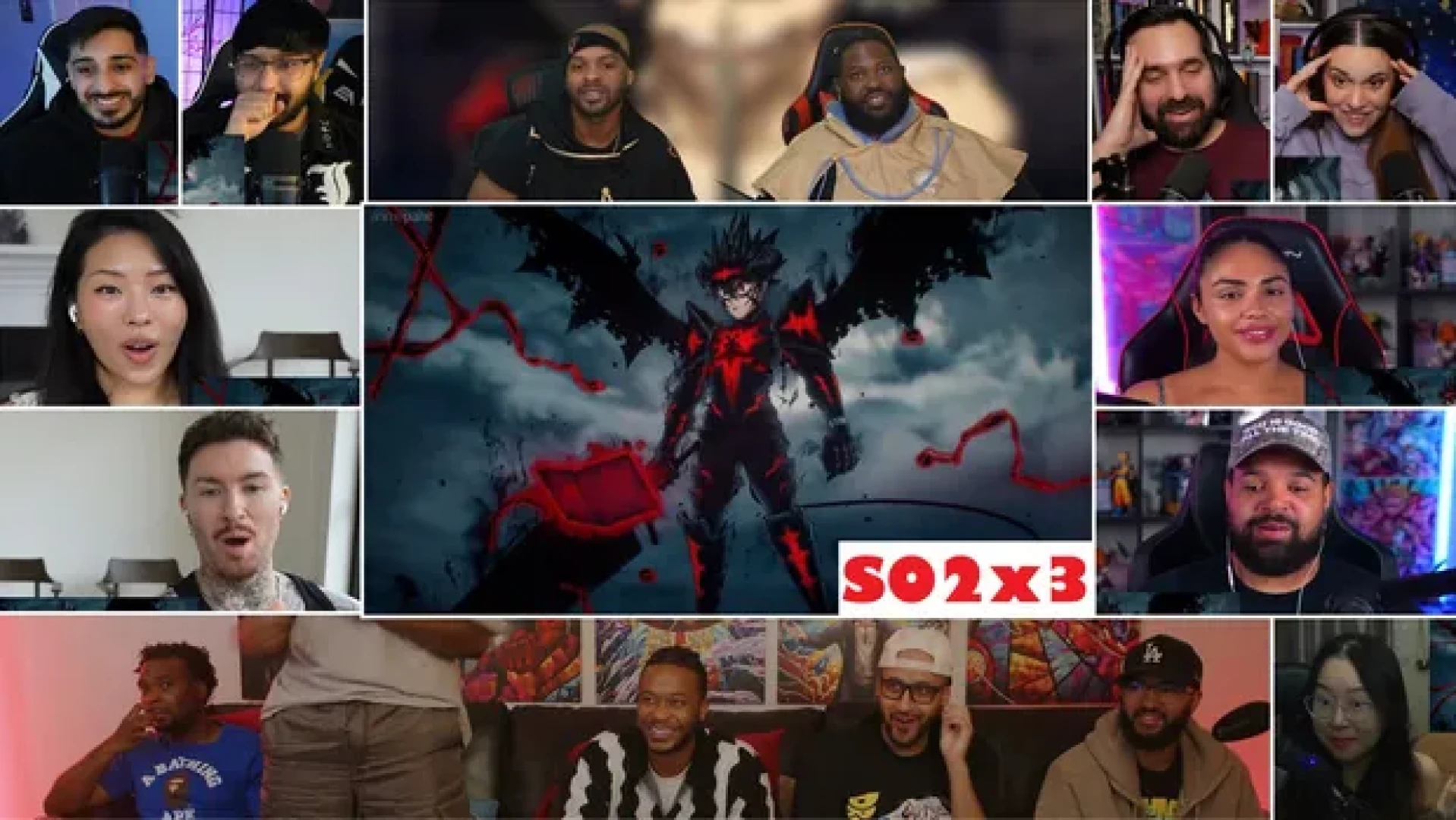 Anime Reaction Mashup - Black Guardian !!! Black Clover Season 2 Episode 3 Reaction Mashup - ブラッククローバー 2期 3話 リアクション