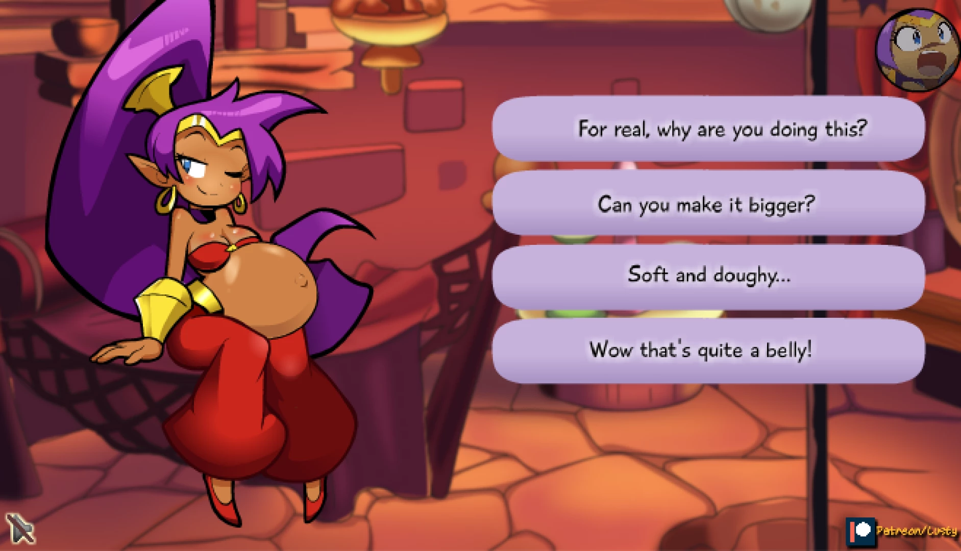 Lusty - Shantae's Prego-Tease Interactive Dialog!