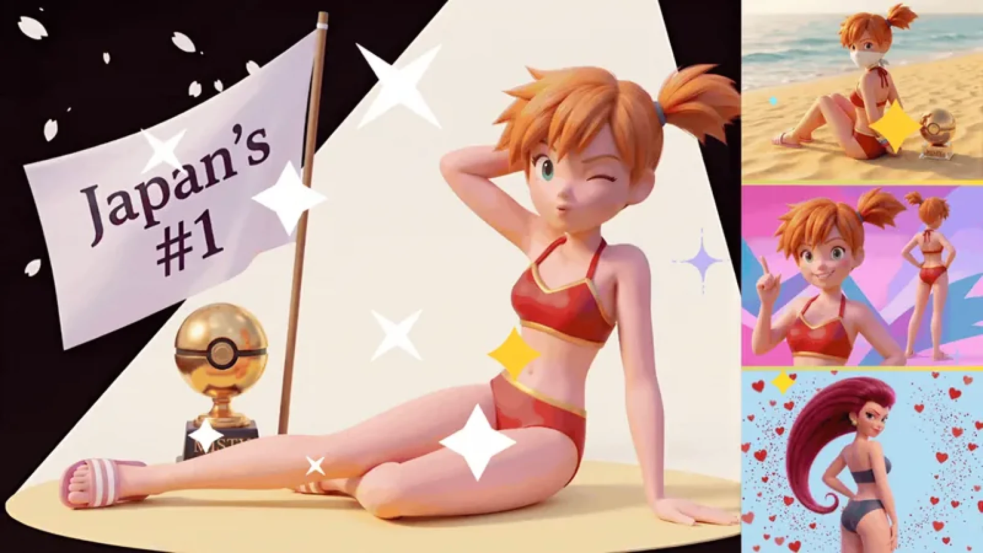 Aqua-Sky - #0073 Misty 3D Swimsuit (Classic Scarlet) - Beauty and the Beach 