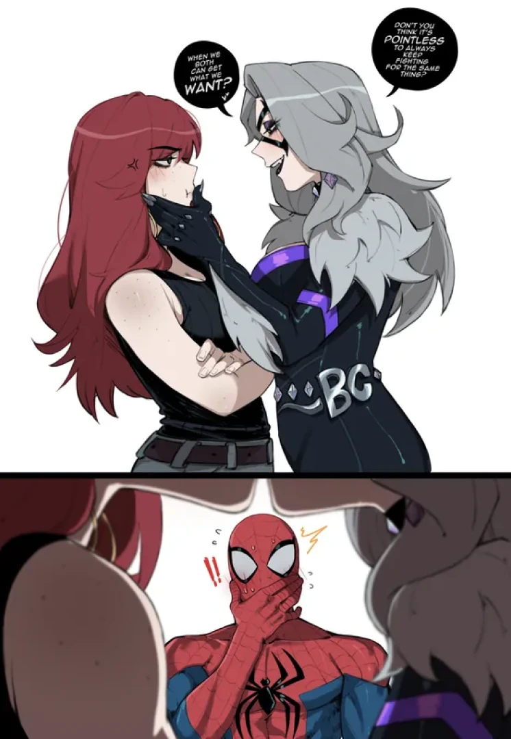 masoq095 - black cat solves annoying love triangles