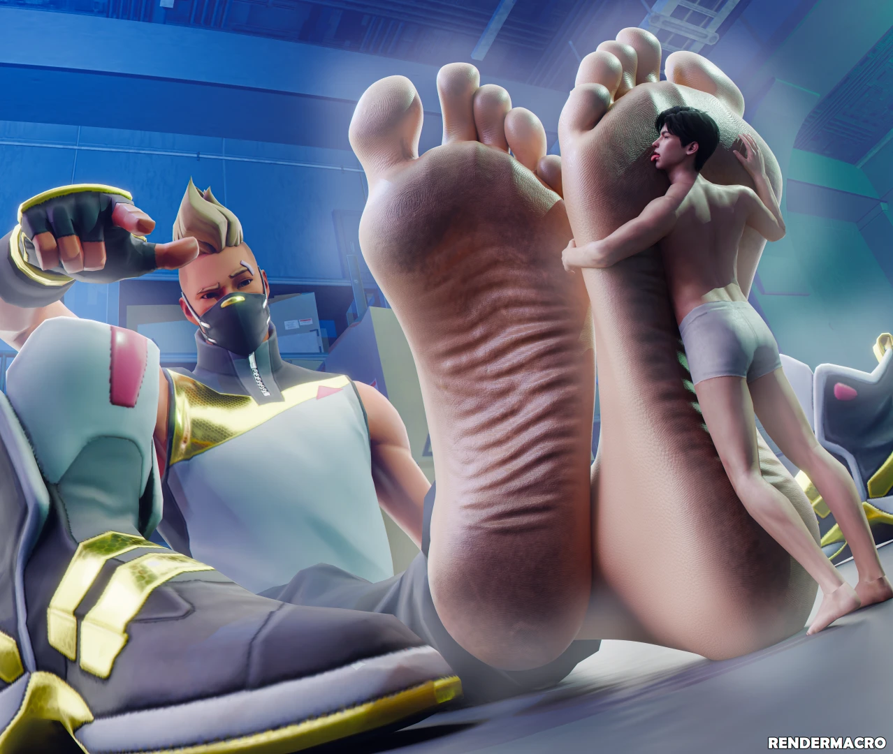 Render Macro - Drift Foot Worship