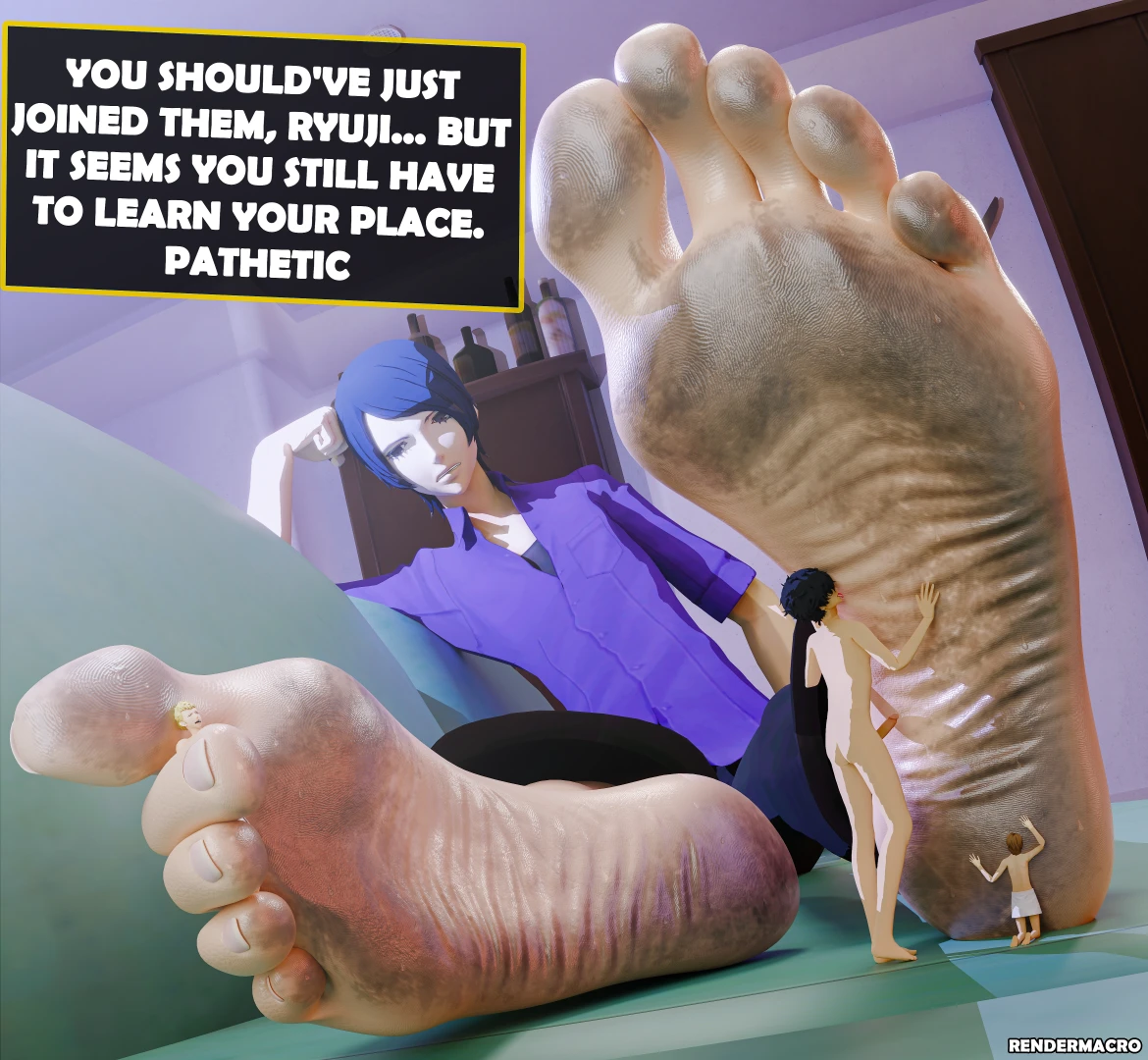 Render Macro - Commission: Yusuke Recruiting More Tiny Foot Slaves — page 1