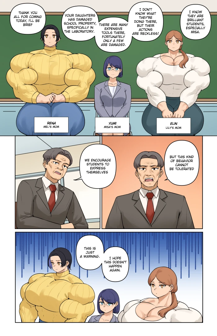musctonk - Mel's mom & Lily's mom comic