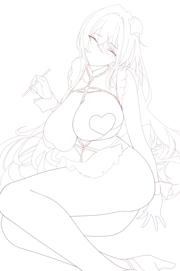 Misaka12003 - Velvet_png_preview+line_art