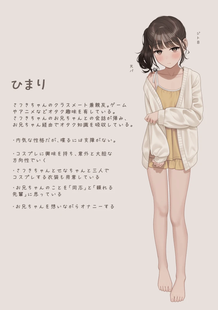モミ兄弟 - 紹介用イラストの続きと差分(ひまり) 12/30差分追加14p part 3 — page 1