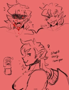 SkeweredSmiles - Stupid Sexy Vampire [Sketch]
