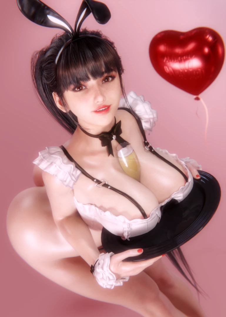 Pantsushi - New Year's Eve with bunny Eve - 8k +2 spicy versions unwatermarked [PATREON EXCLUSIVE PICS]