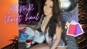 Pinot Noir - BIG ASMR Thrift Haul. Show & Tingle. Soft spoken/Whispering, crinkling, tapping
