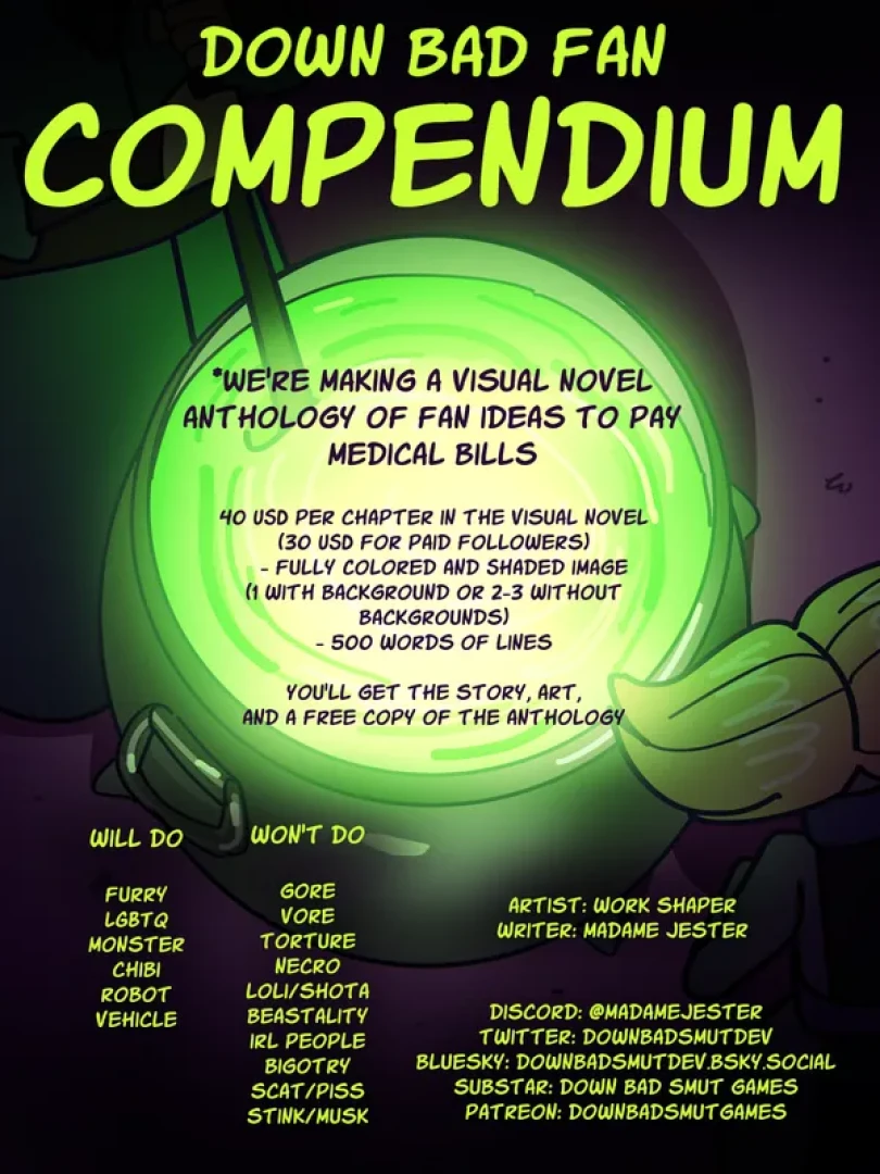Down Bad Smut Games - Announcing a Compendium