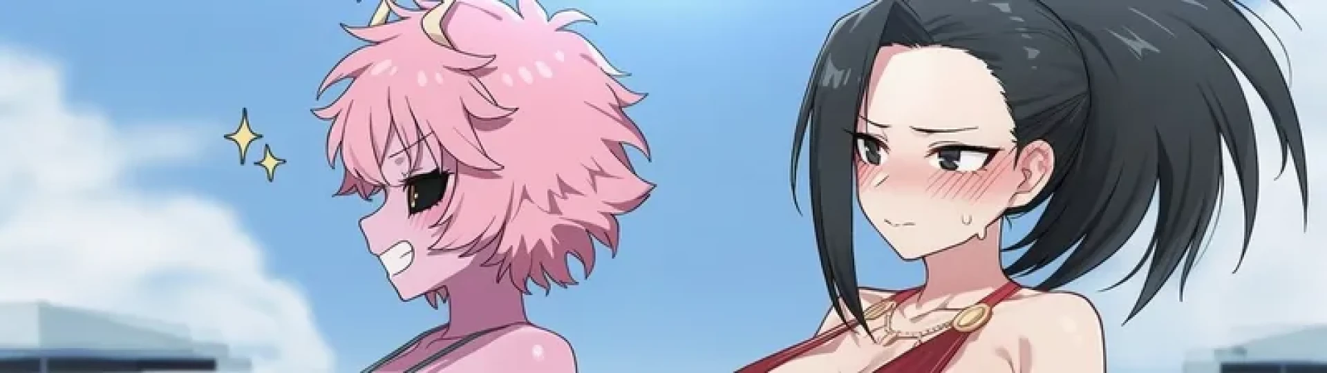 kkoi - 八百万百,芦戸三奈 海辺で Momo,Mina beach 