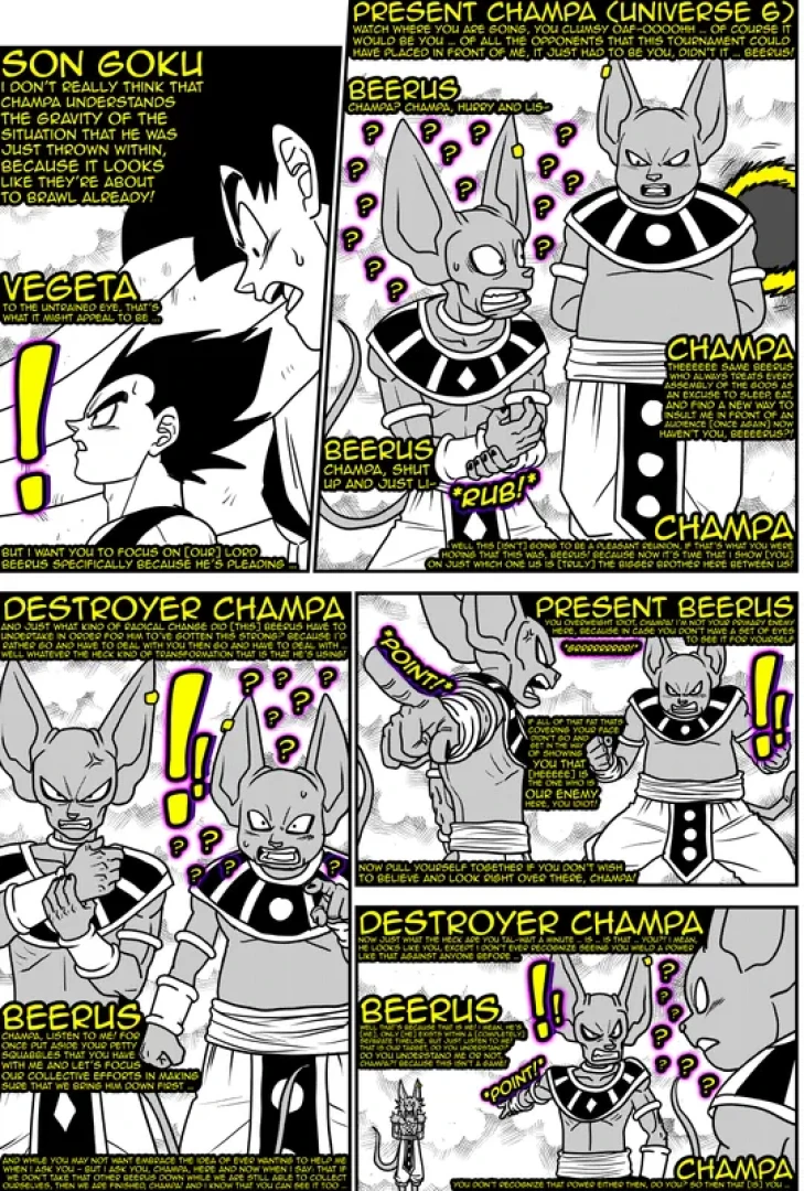 UnrealEntGaming - PATREON EXCLUSIVE! God Of Destruction Champa Confronts Beerus While Meeting Ultra Beerus For The Very First Time! (The Legacy Of The Omniverse Story Chapter 56) (SSGSS+ Tiers) — page 1