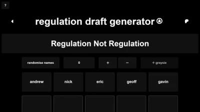 The Regulation Podcast - Regulation Not Regulation Draft