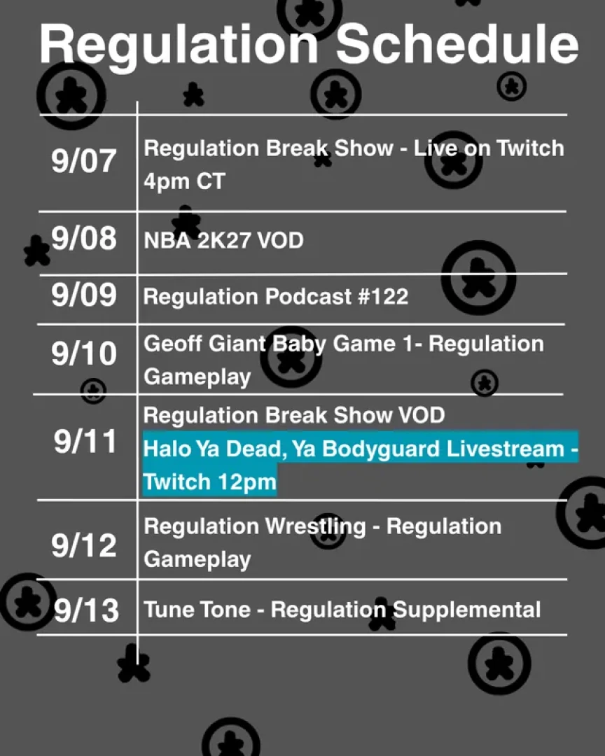 The Regulation Podcast - Regulation Schedule  part 5