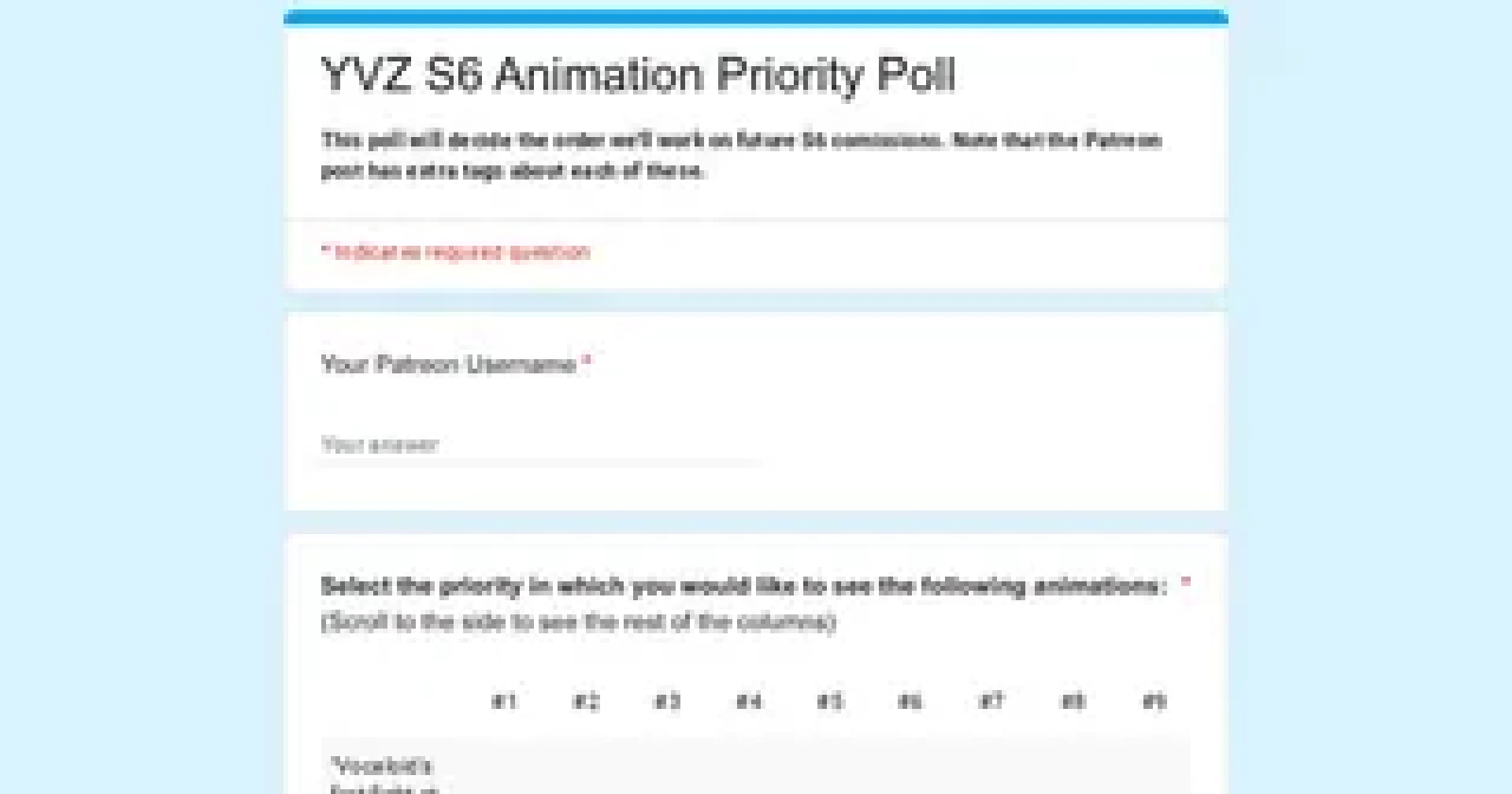 YourVoreZone! - [Season 6 Commissioned Animation Order Poll] — page 1