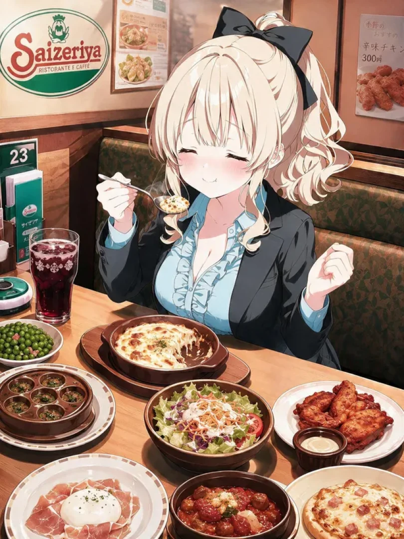 Sierra Art - サイゼリア10,000円チャレンジするお嬢様