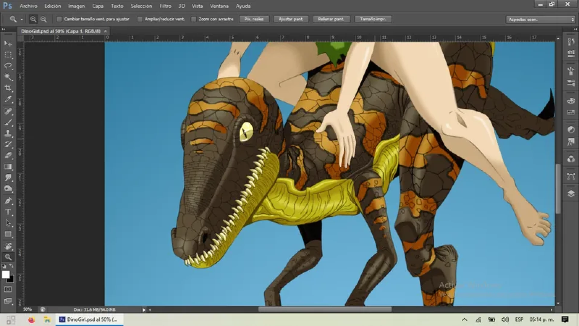TioLuis290475 - Maxi Rides a Dinosaur – New Illustration Finished!