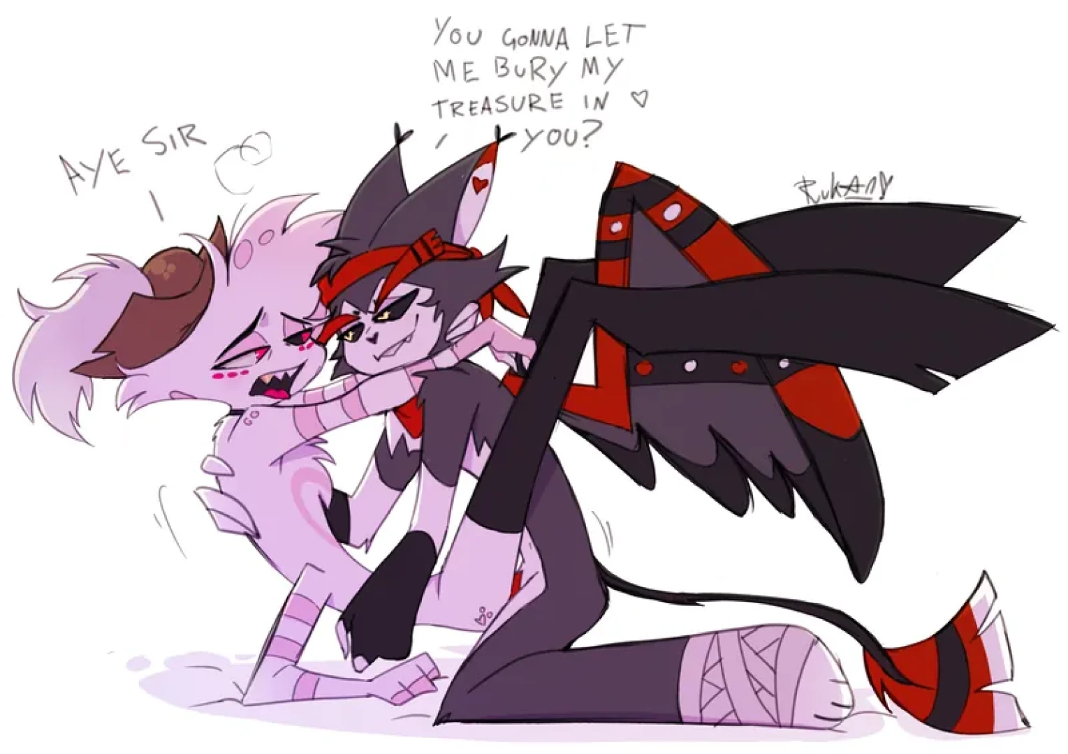 Demon Dust -Rukans side account- - 「HuskerDust」 Sketch Comm for Hailey -nsfw- — page 1