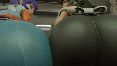 Kishi3D - Extra Thicc Juno x Kiriko booties POV video T2 Bonus