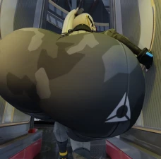 Kishi3D - Trigger blocking the way with her enormous ass video T2 Bonus