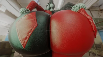 Kishi3D - Harley Quinn playing with her enourmous butt video