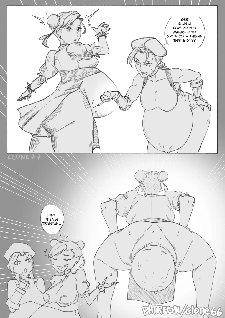 Clone66 - Chun li's training (rough comic)