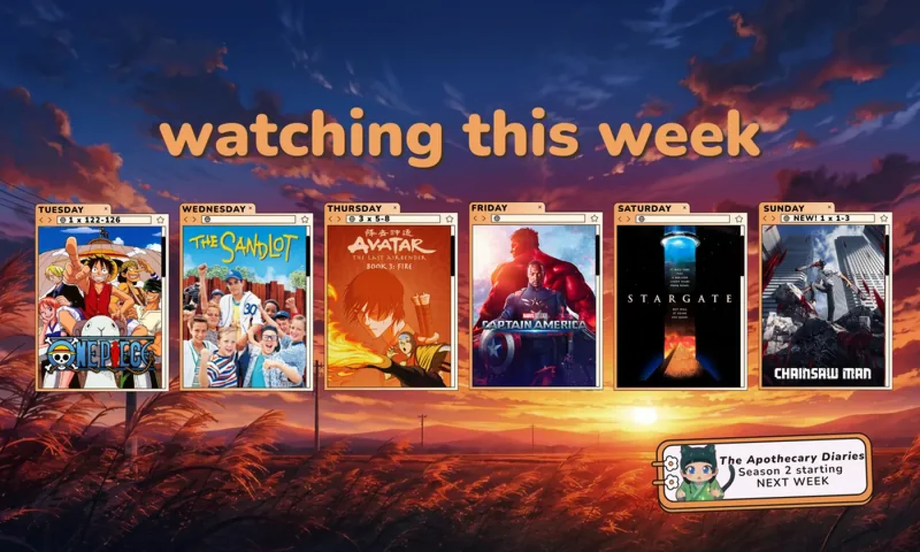 kaliwali -  This Week's Watchlist: part 5