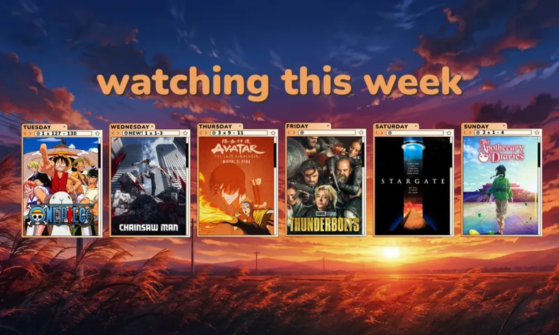 kaliwali -  This Week's Watchlist: part 6