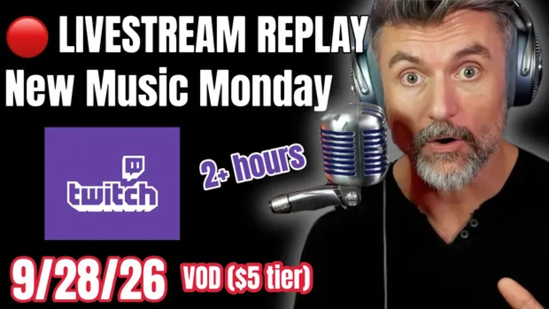Tim Welch Vocal Studio - LIVESTREAM REPLAY: New Music Monday - September 28, 2026 (16 Songs, All Genres) — page 1