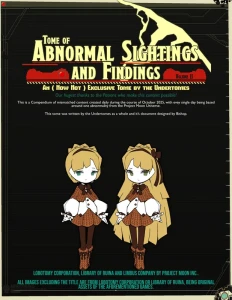 The Undertomes - Compendium - Tome of Abnormal Sightings and Findings Volume II - TETH