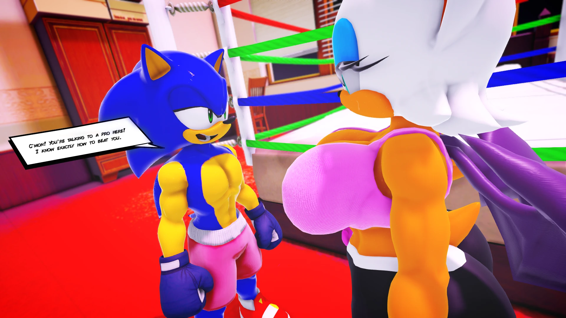 UltimaBox - Sonic vs Rouge! -Bed Boxing- NSFW COMMISSION