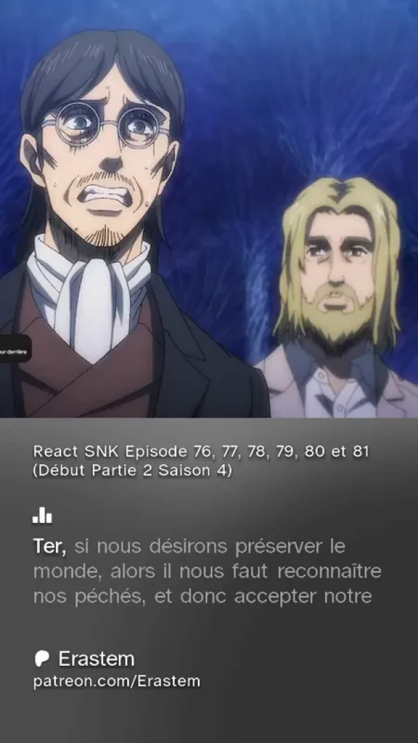 Erastem - React SNK Episode 76, 77, 78, 79, 80 et 81 (Début Partie 2 Saison 4)