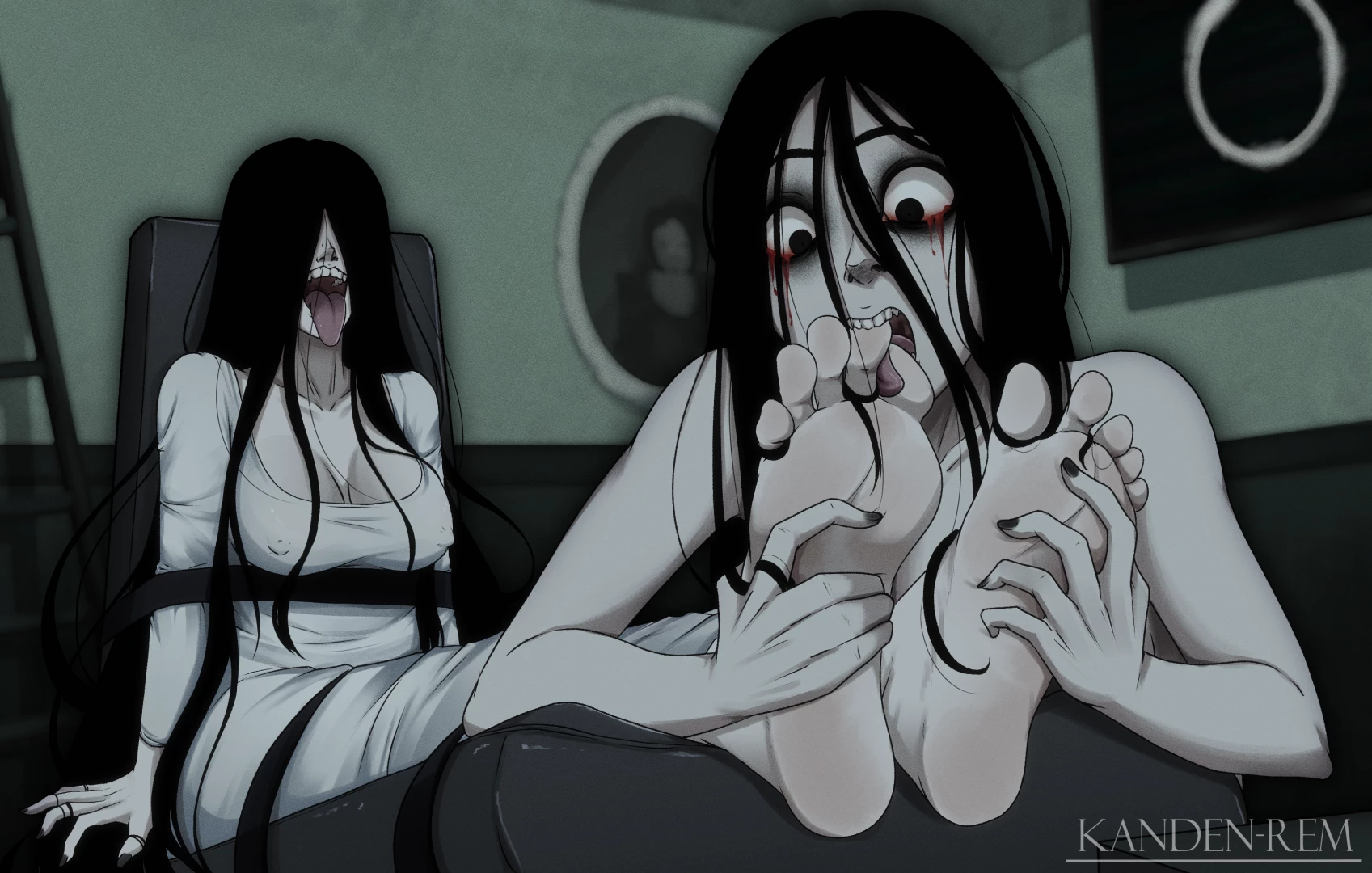 TeichiKun - Halloween tickling Sadako vs Kayako