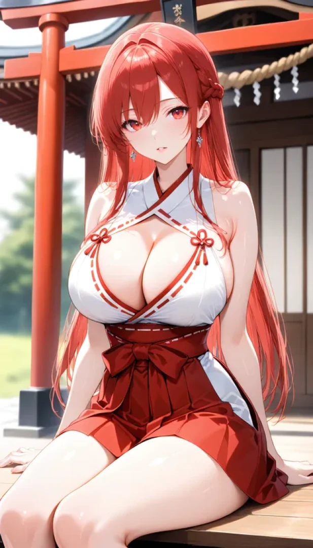 のえりんごNoeringo - 【R18】巫女あまねちゃんとセックス…♡(Sex with a shrine maiden) — page 1