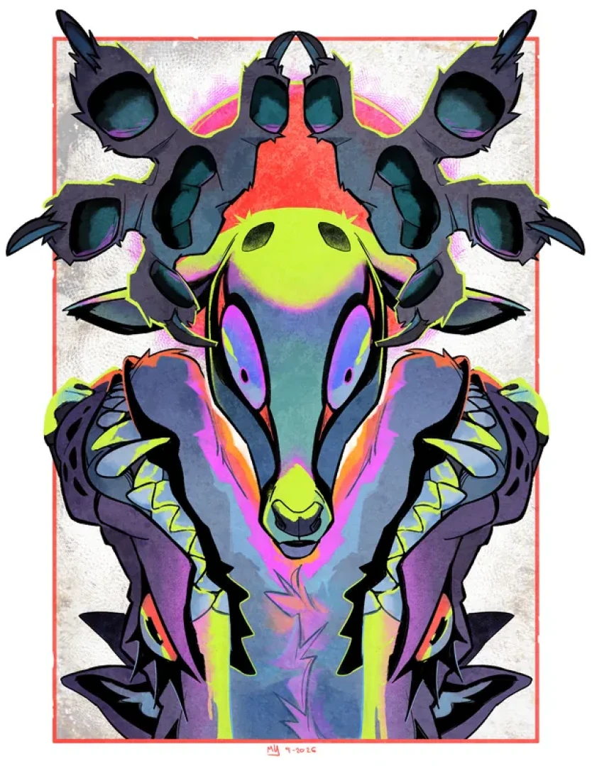 SeaChomps - Sticker sketches and finished pic