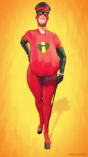 MetaTwoTimes - Elastigirl but Halloween (NSFW) (WIP)