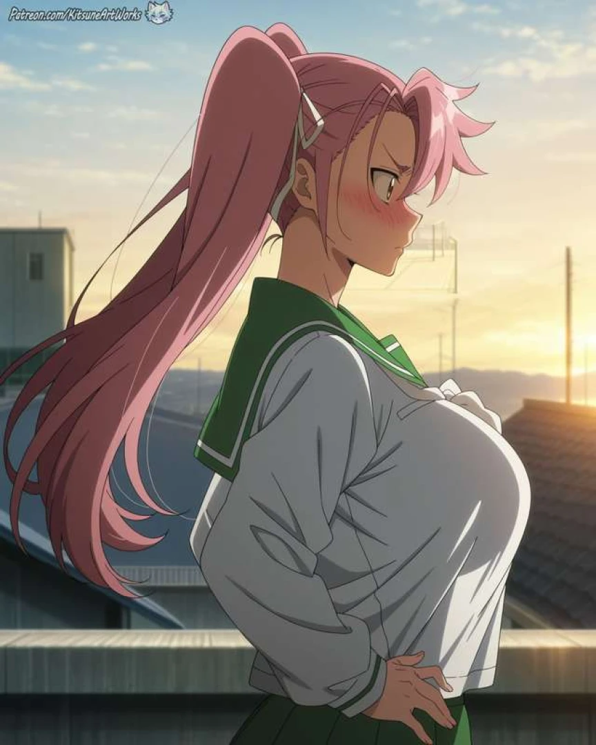Kitsune | NSFW ArtWorks - Saya Takagi | HIGH SCHOOL OF THE DEAD