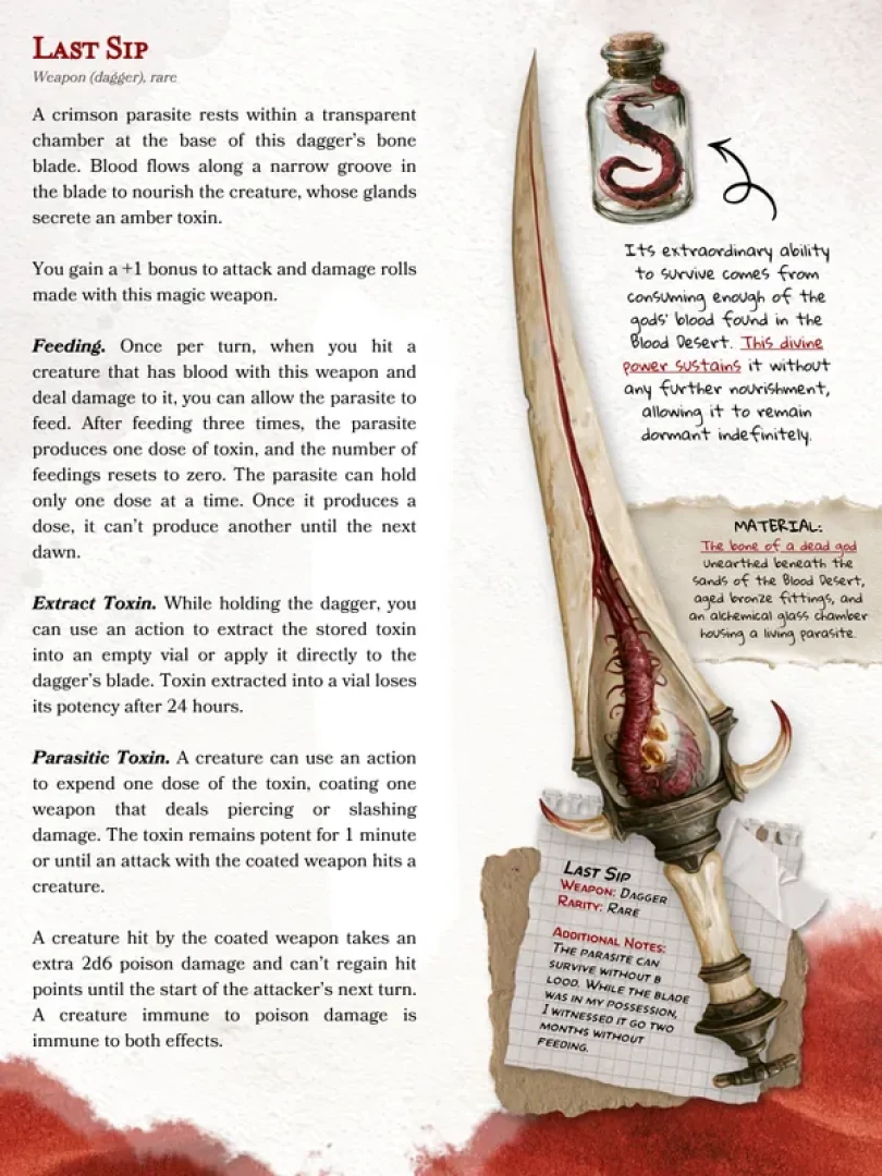 BetterSpellCaster - 4 magic items from the blood desert D&D