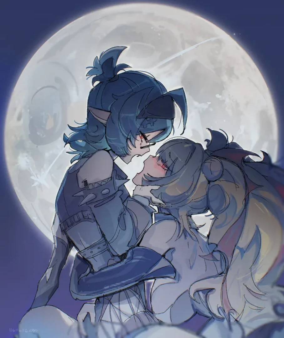 116EL - Full moon Roxy x Claret ZZZ illustration