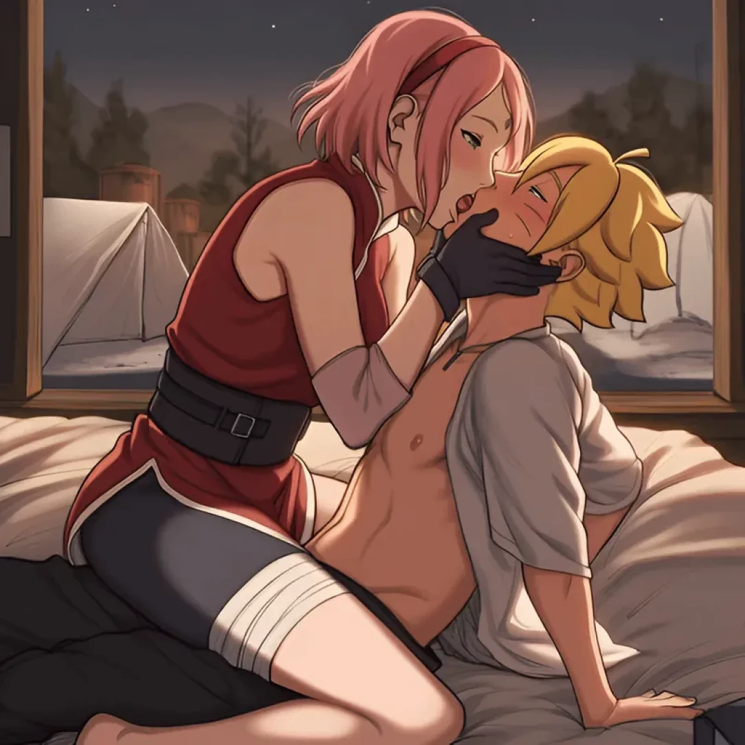 Viol - Sakura x Boruto Kissing (GIF)