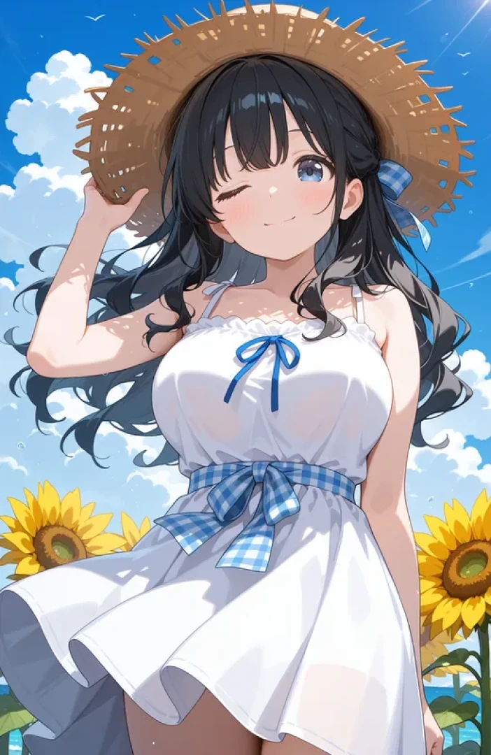 うたたね - ＊告知＊白ワンピな藍花ちゃんといちゃラブキスえっち