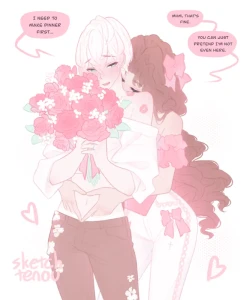 Sketchtenou - Flowers before dinner | Day 21: Saeray x MC (Sunset) / Rose