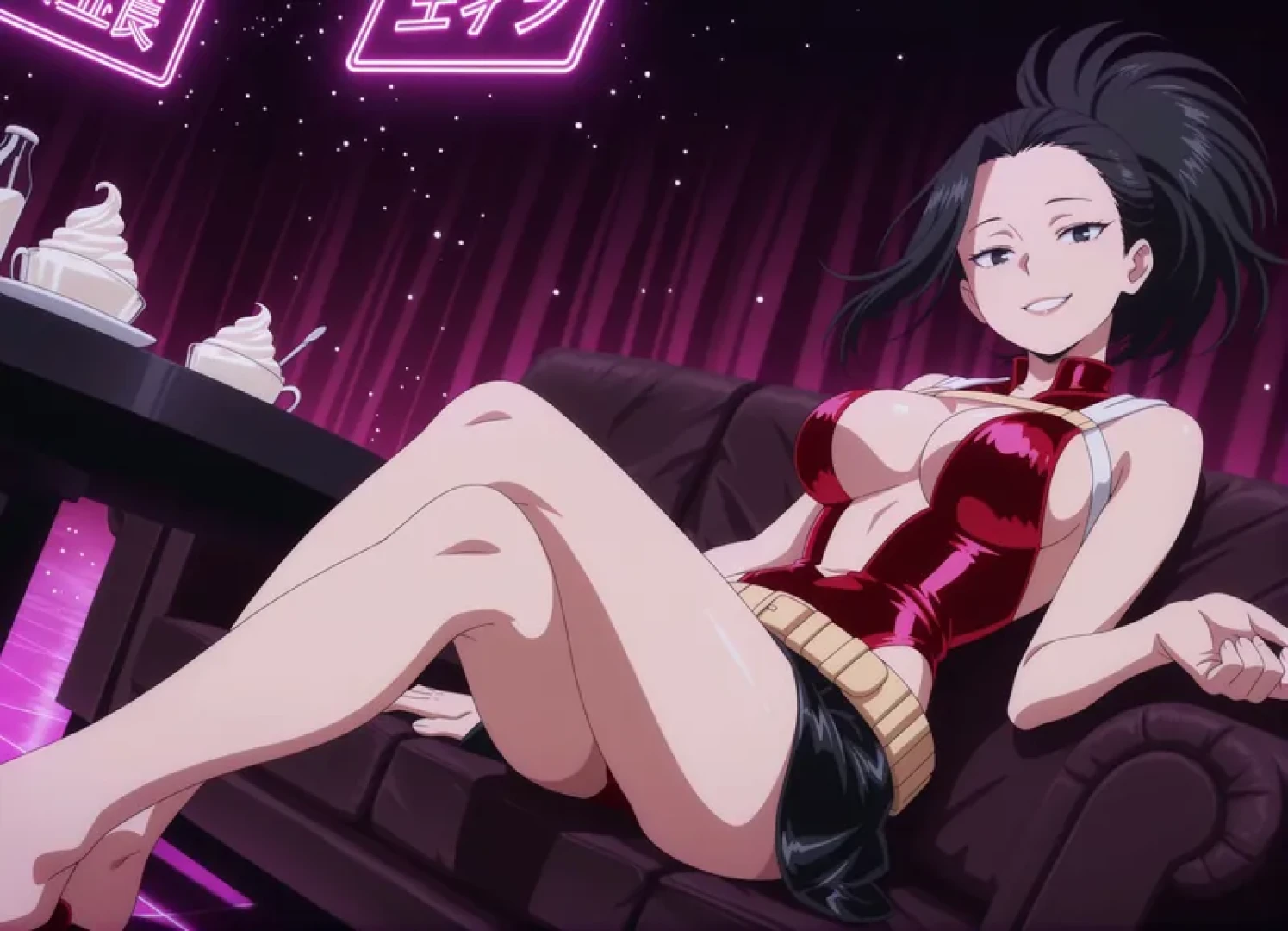 18animegirls - (T2/T3/ 6animations)  Momo Yaoyorozu (八百万 百) + Izuku Midoriya (緑谷 出久) | night club/ Preview