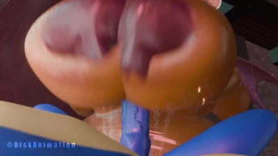 DiskAnimationNSFW - (W/SOUND) Sonic gets drained by Rouge's MILKJUGS 