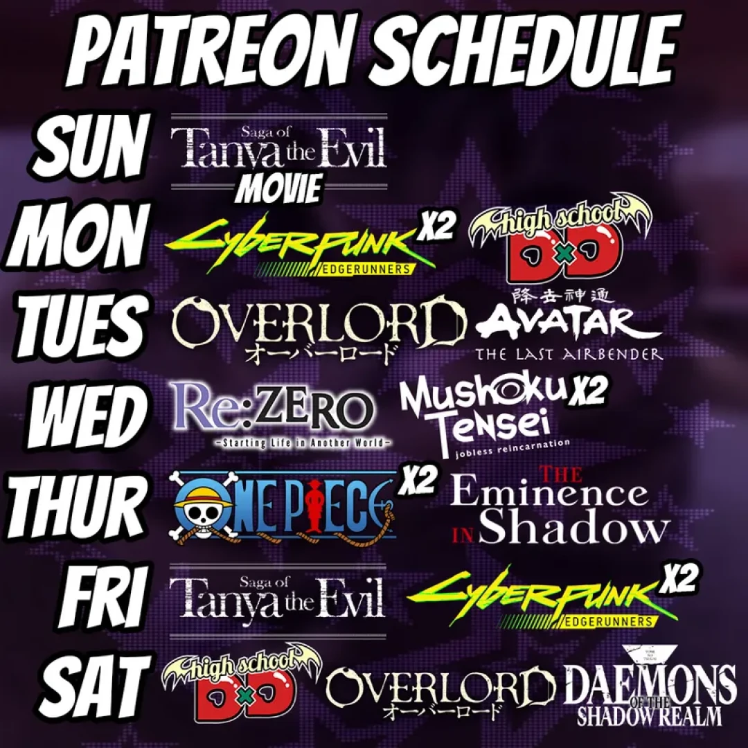 Sora Anime - UPDATED SCHEDULE SEPT. 13 - SEPT. 19 — page 1