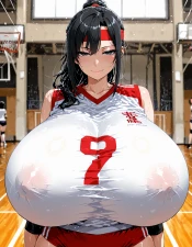 Ochi-Milk. - バレーユニフォームの爆乳美女CG集