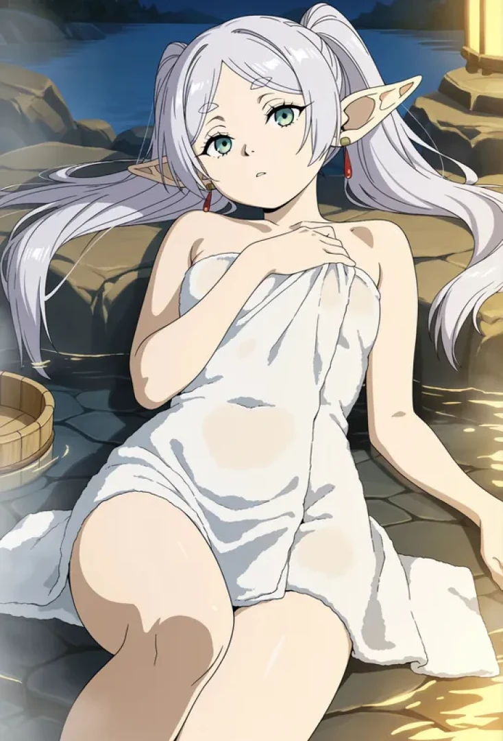 Suulon - [Sample] (WEEKLY EVENT) Frieren Hot Spring Ver (Beyond Journey's End) Illustration Set